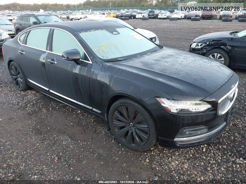 2022 Volvo S90 B6 Inscription VIN LVY062ML8NP248728 фото 1