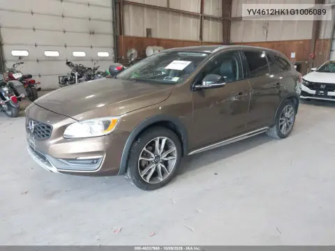 2016 Volvo V60 Cross Country T5 VIN YV4612HK1G1006089 фото 2
