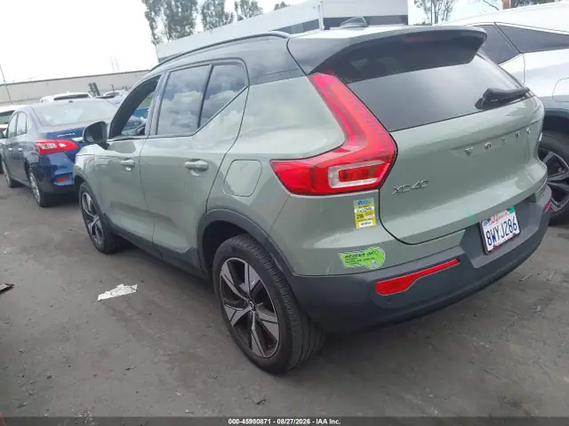 YV4ED3UR5M2589252 — 2021 Volvo XC40 Recharge Pure Electric P8, фото 3 с аукциона IAAI 30.09.2026, Правый бок
