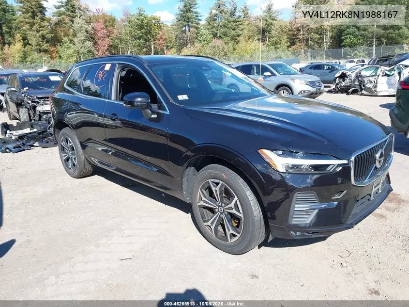 2022 Volvo Xc60 B5 Momentum VIN YV4L12RK8N1988167 фото 1