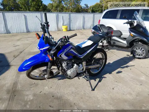 2014 Yamaha Xt250 VIN JYADG24E5EA002418 фото 2