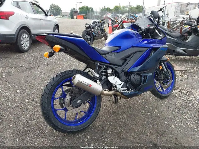 MH3RH18Y5PK009762 — 2023 Yamaha YZFR3 A, фото 4 с аукциона IAAI 30.09.2026, Передняя часть слева