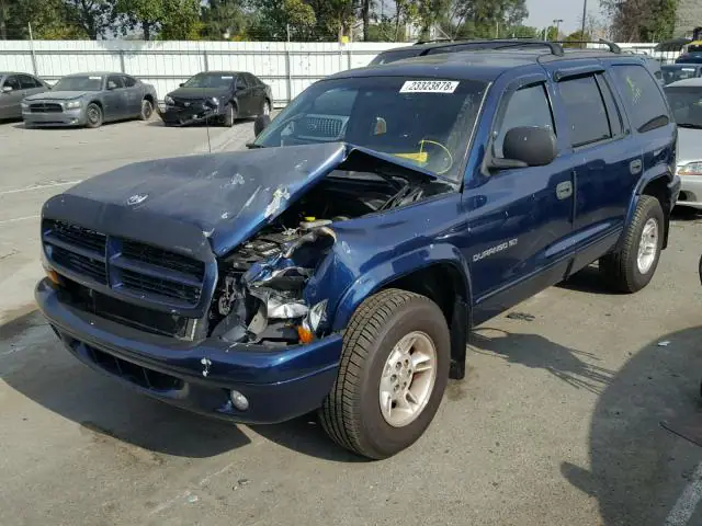 1B4HR28Z3YF222044 — 2000 Dodge Durango, фото 2 с аукциона Аукцион 13.02.2018, Передняя часть