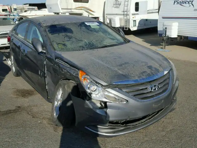 5NPEB4AC5EH904579 — 2014 Hyundai Sonata, Передняя часть (Front End), фото до ремонта